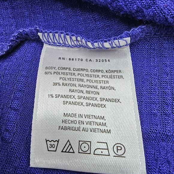 Anthropologie Akemi + Kin Womans size S Edna Off The Shoulder Top Blue Gauzy - Picture 6 of 7